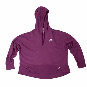 Nike Plum Pullover Hoodie Size Large | Oversized Fit | Classic Swoosh Logo